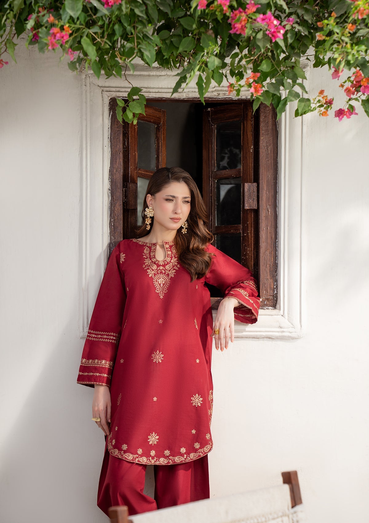 EMBROIDERED COTTON BT006831-MRN