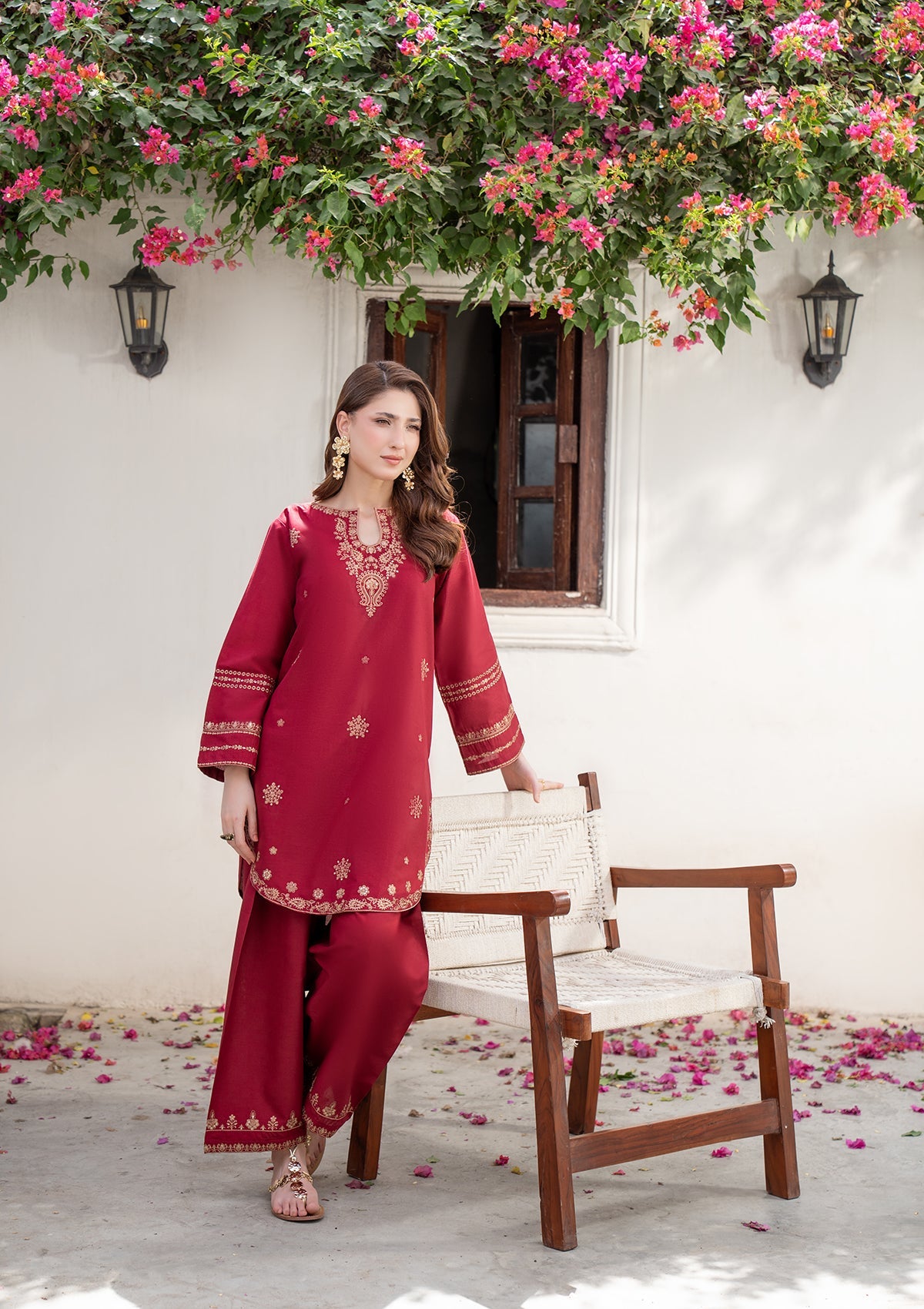 EMBROIDERED COTTON BT006831-MRN