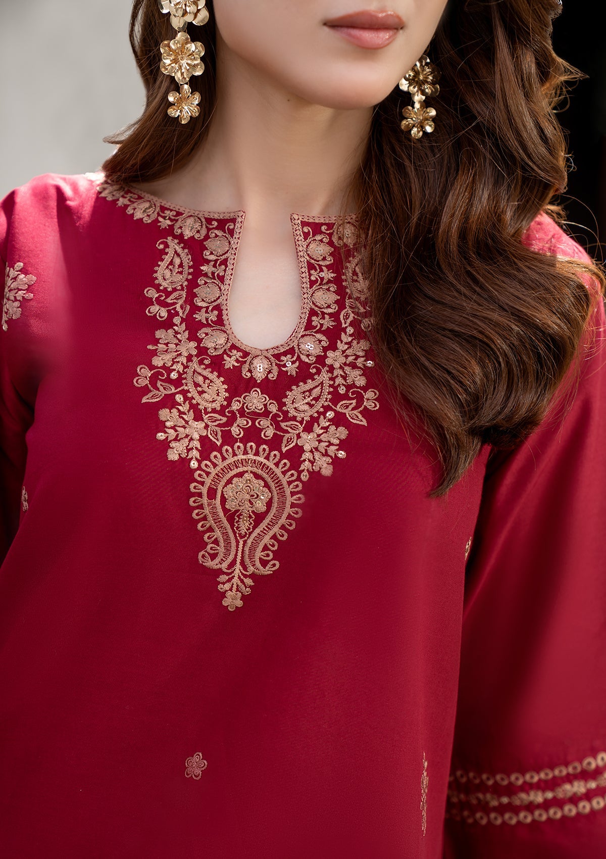 EMBROIDERED COTTON BT006831-MRN
