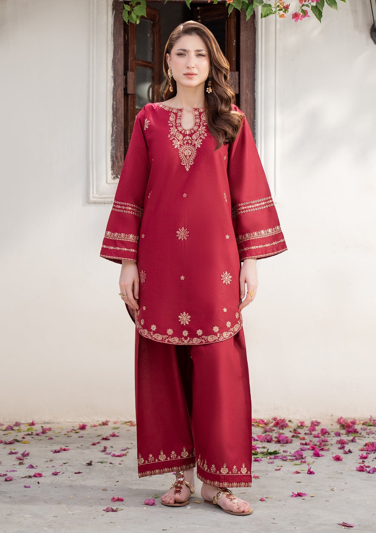 EMBROIDERED COTTON BT006831-MRN