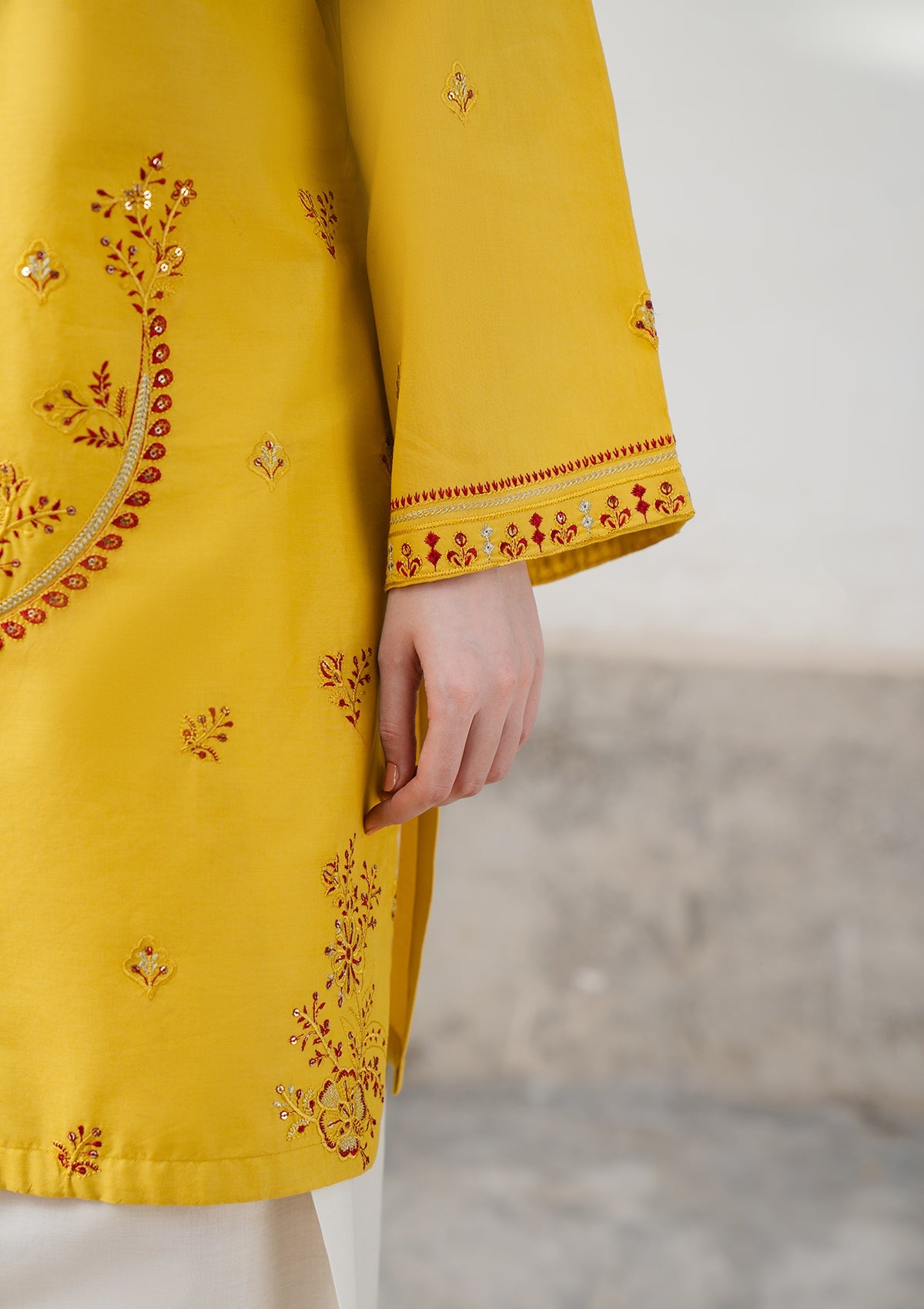 EMBROIDERED COTTON BT006749-YLW