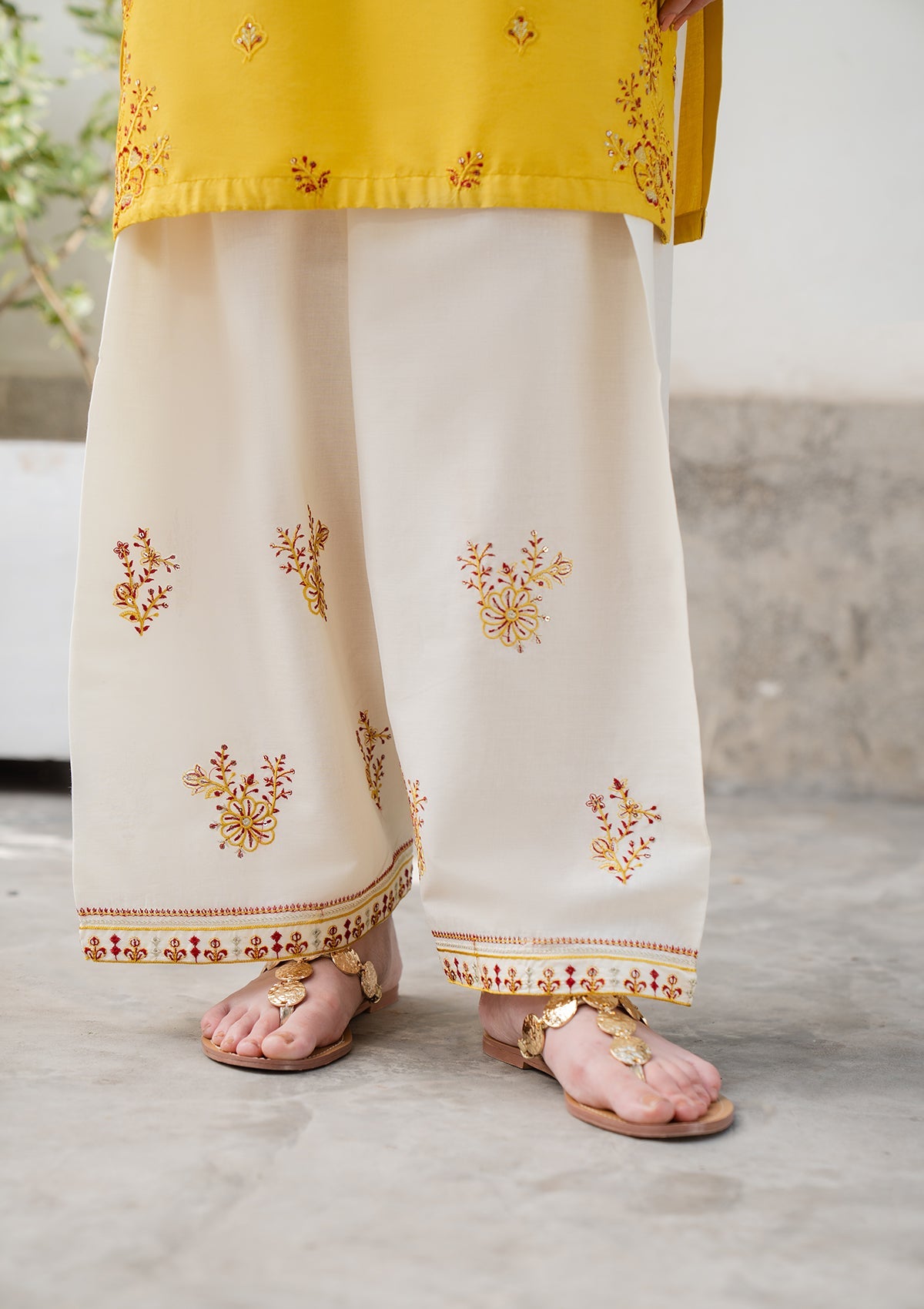 EMBROIDERED COTTON BT006749-YLW