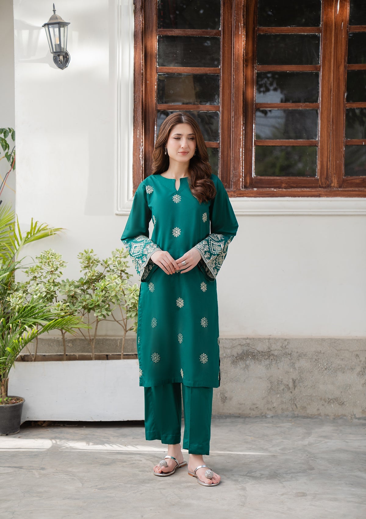 EMBROIDERED COTTON BT006749-GRN