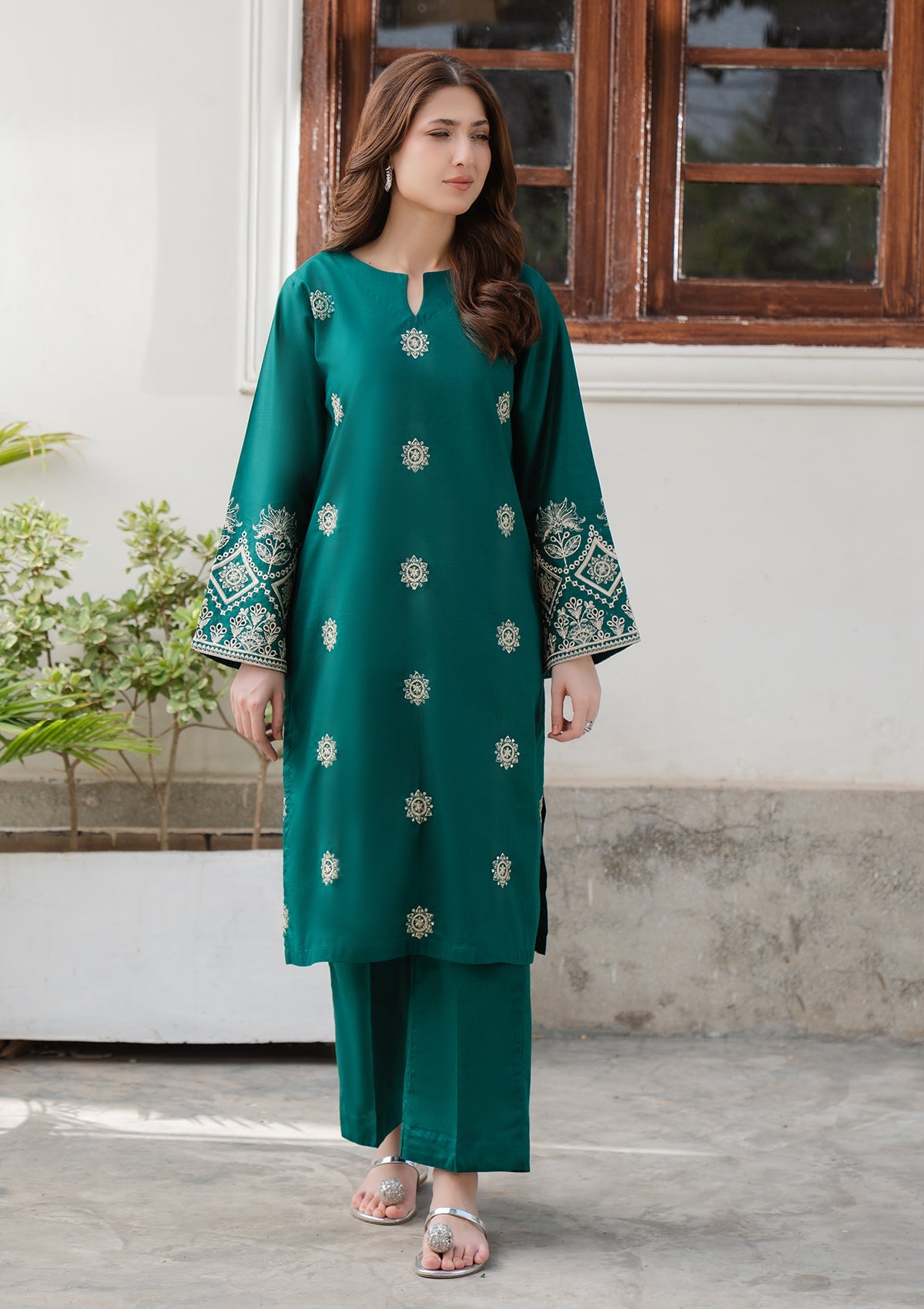 EMBROIDERED COTTON BT006749-GRN