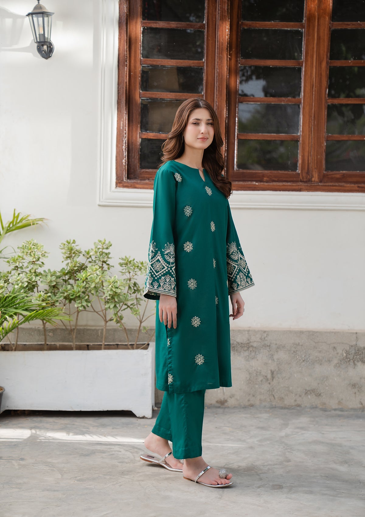 EMBROIDERED COTTON BT006749-GRN