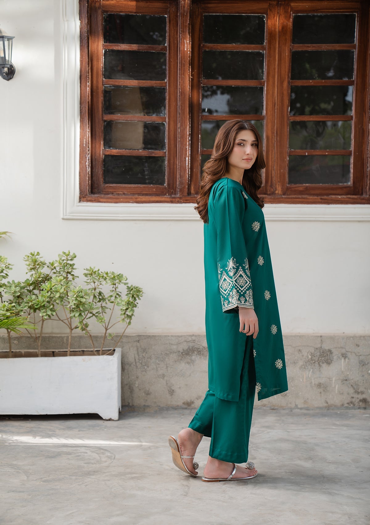EMBROIDERED COTTON BT006749-GRN