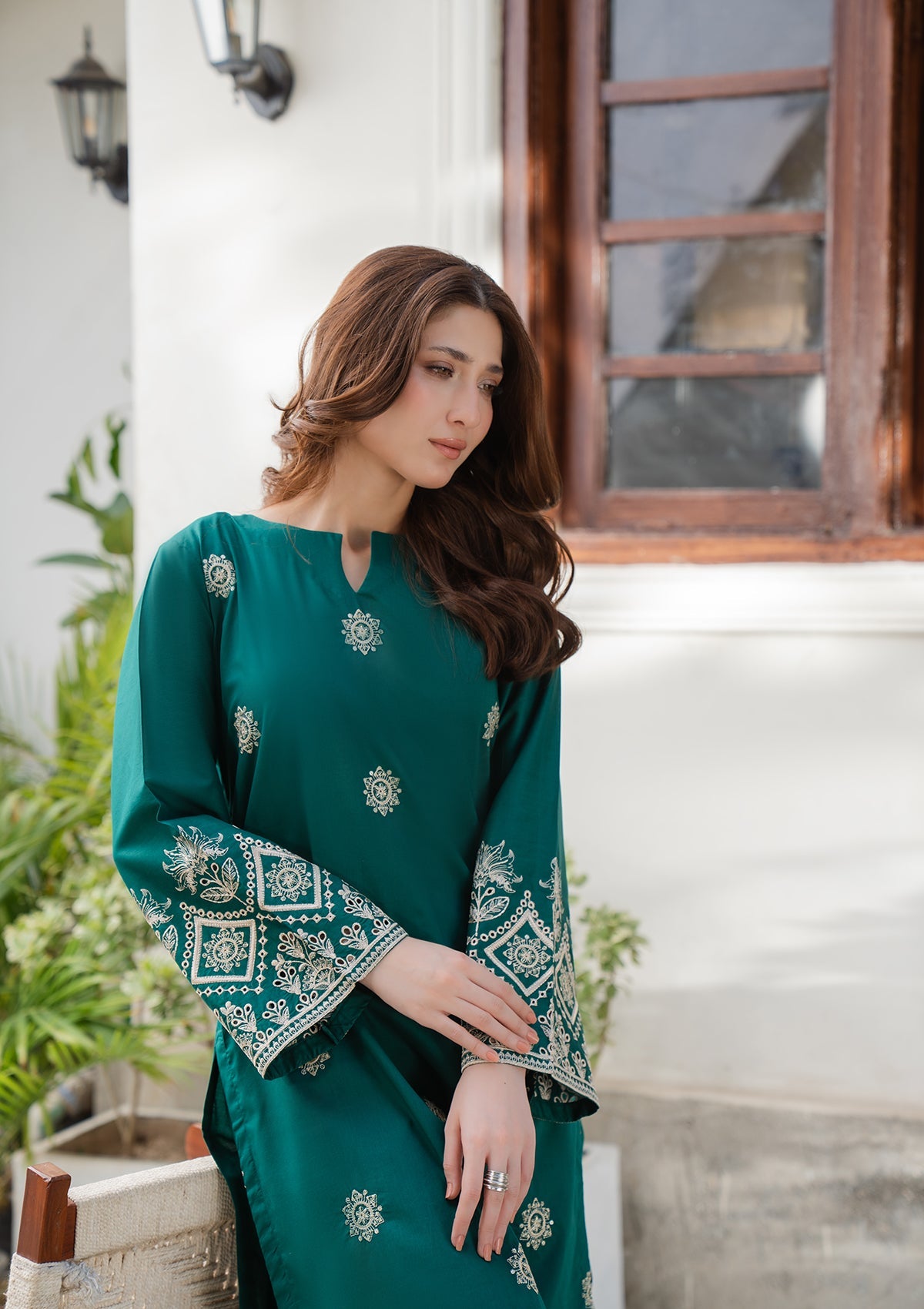 EMBROIDERED COTTON BT006749-GRN