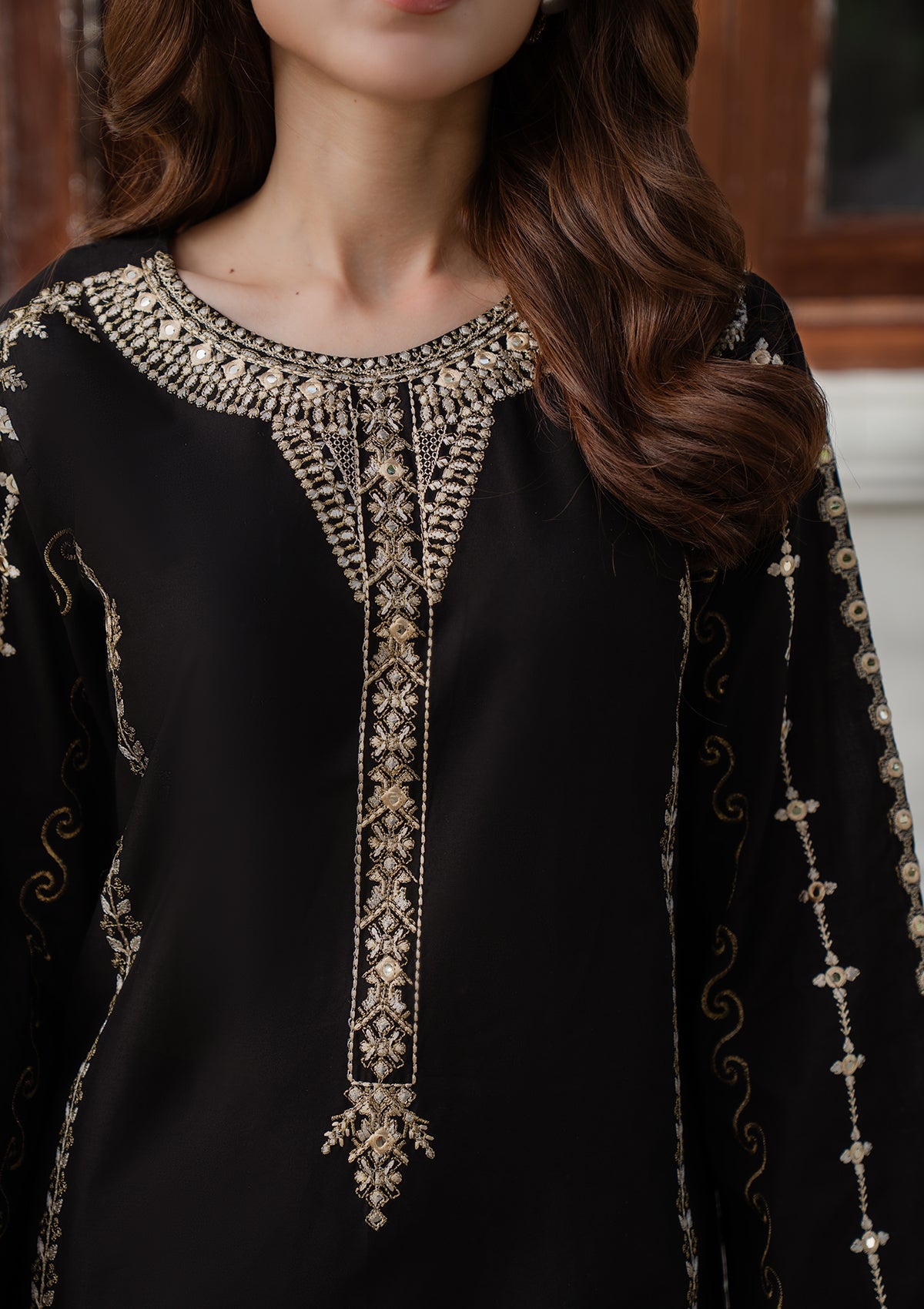 EMBROIDERED COTTON BT006832-BLK