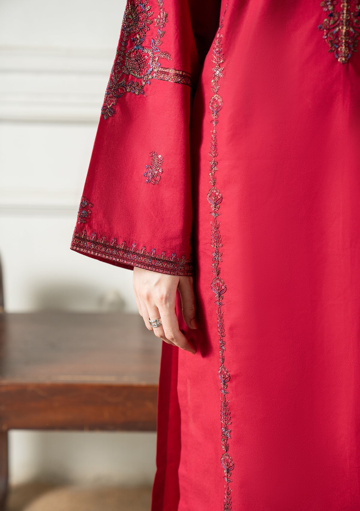 EMBROIDERED COTTON BT006832-RED