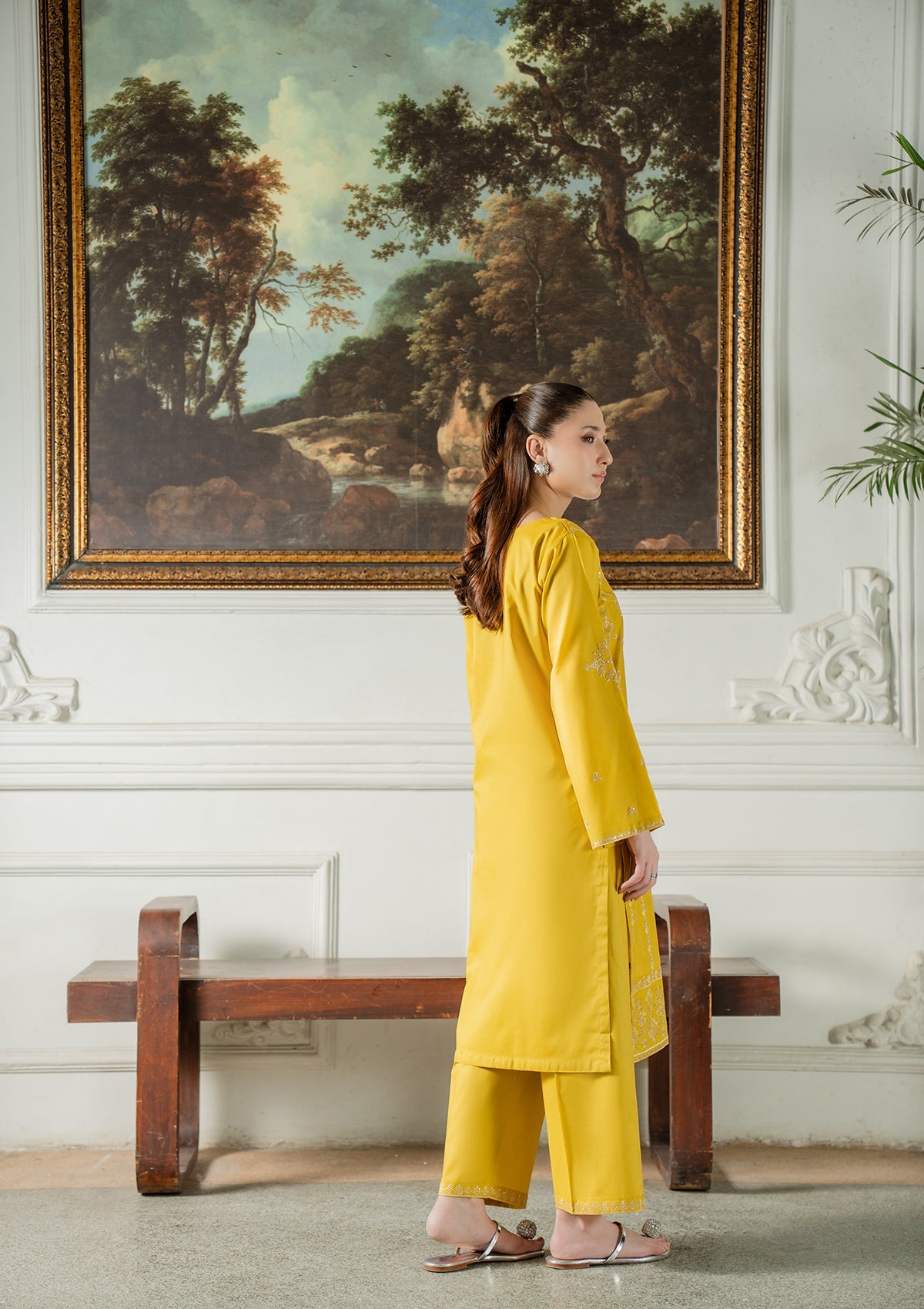 EMBROIDERED COTTON BT006832-YLW