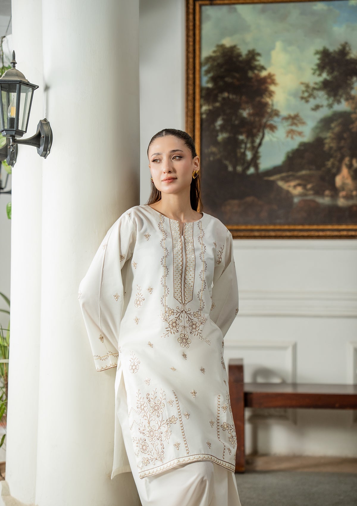 EMBROIDERED COTTON BT006831-WHI