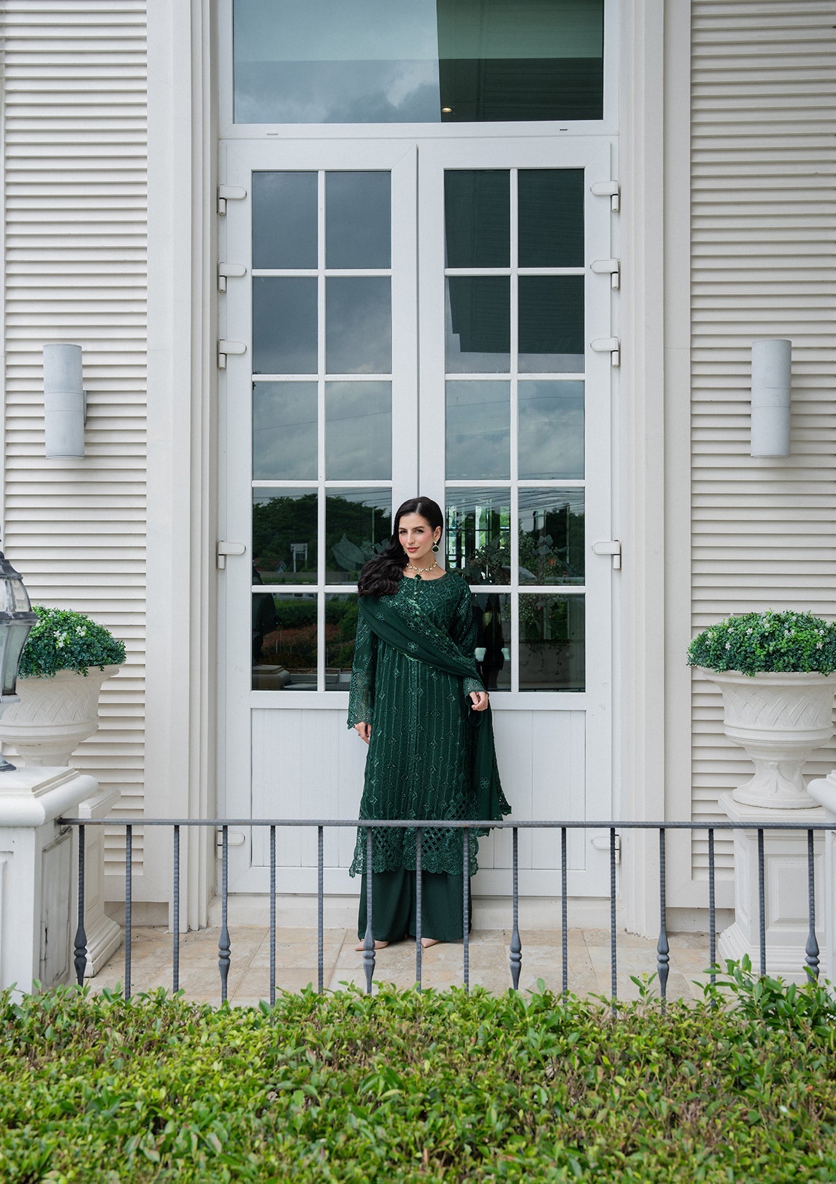 Embroidered Chiffon BT006981-GRN