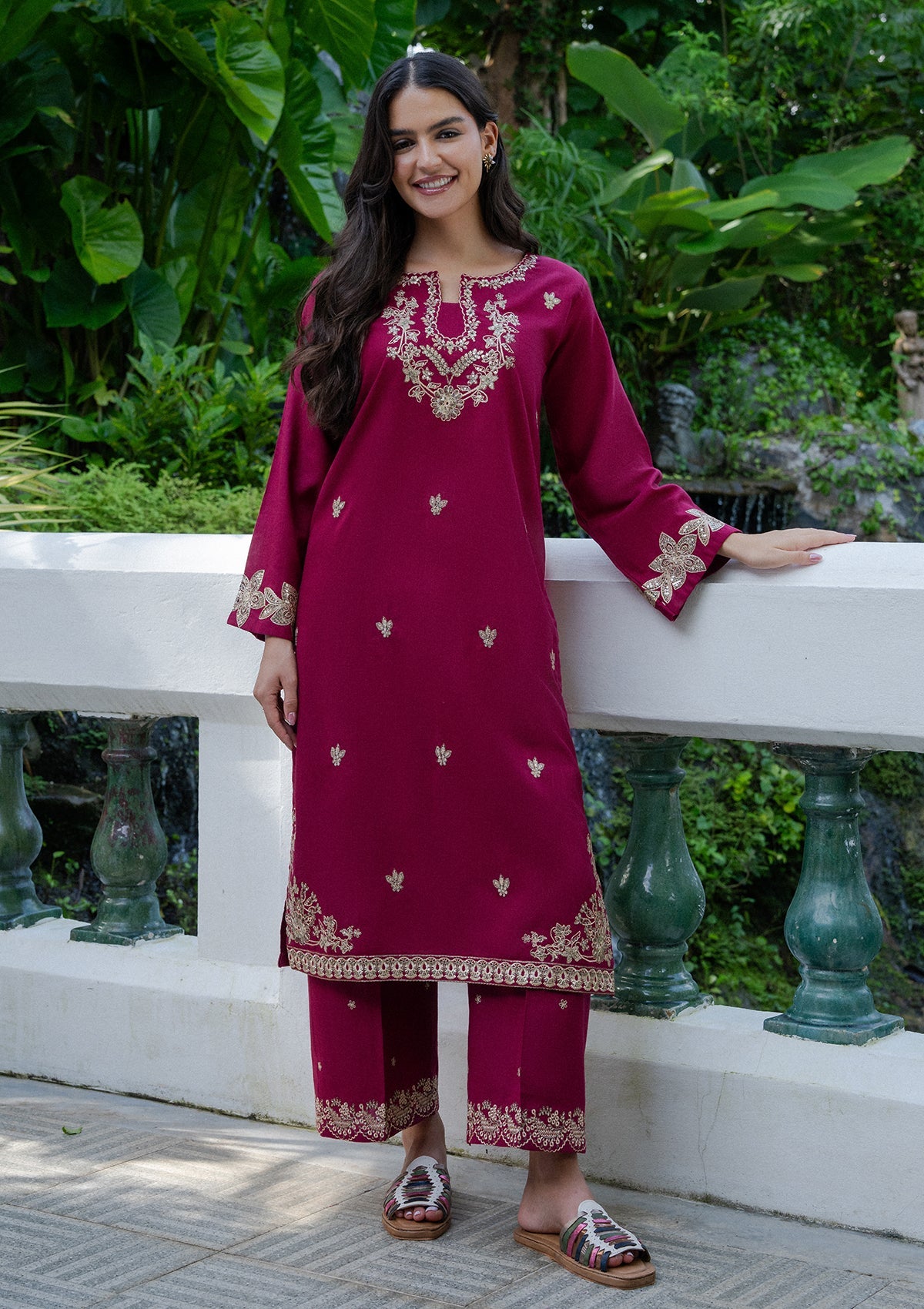 Embroidered Khaddar BT006929-MRN