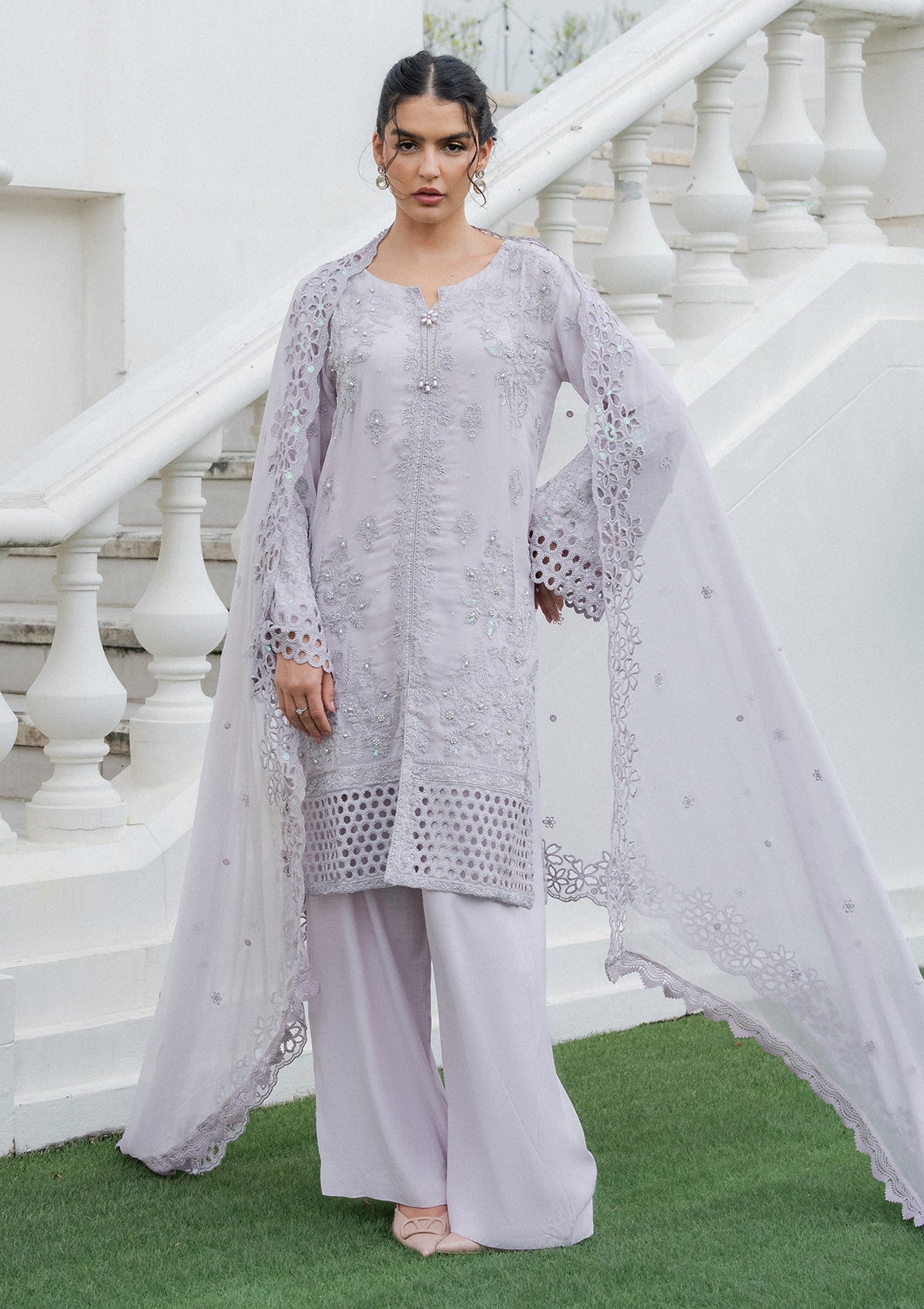 Embroidered Chiffon BT006980-LPR