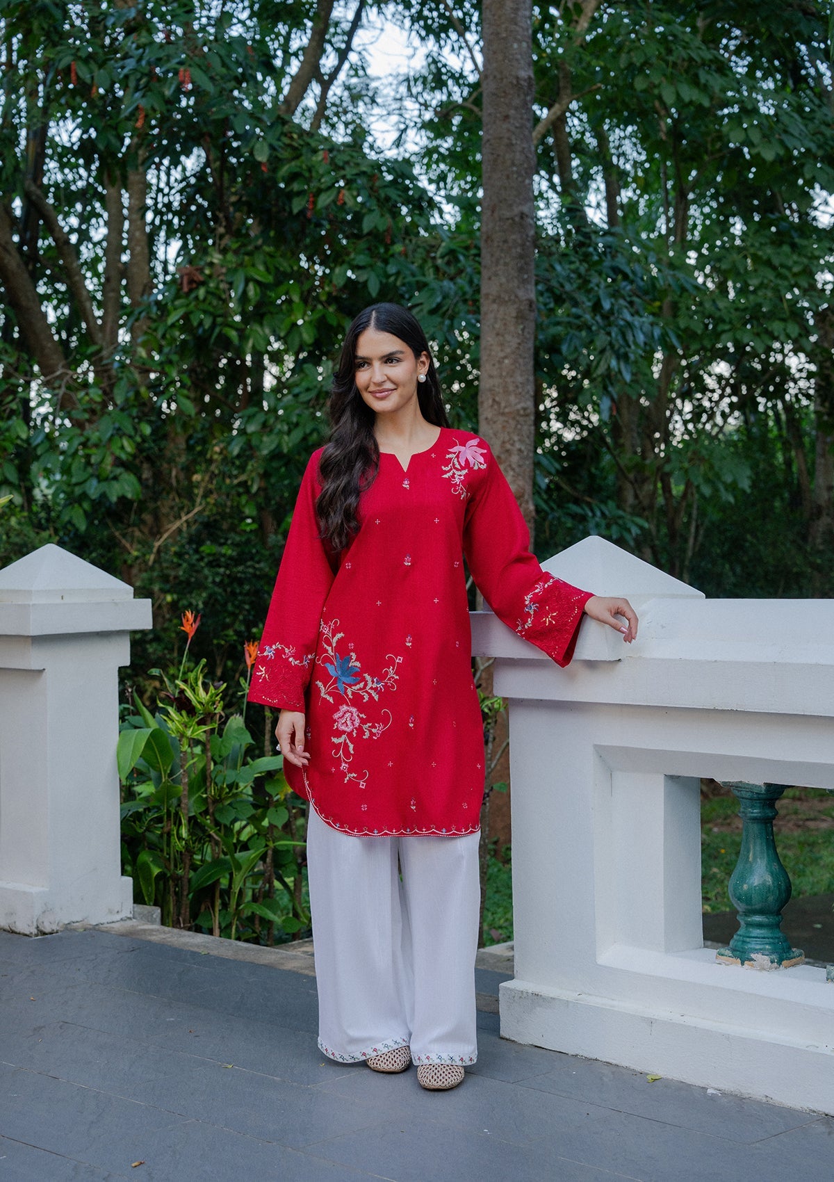 Embroidered Khaddar BT006982-RED