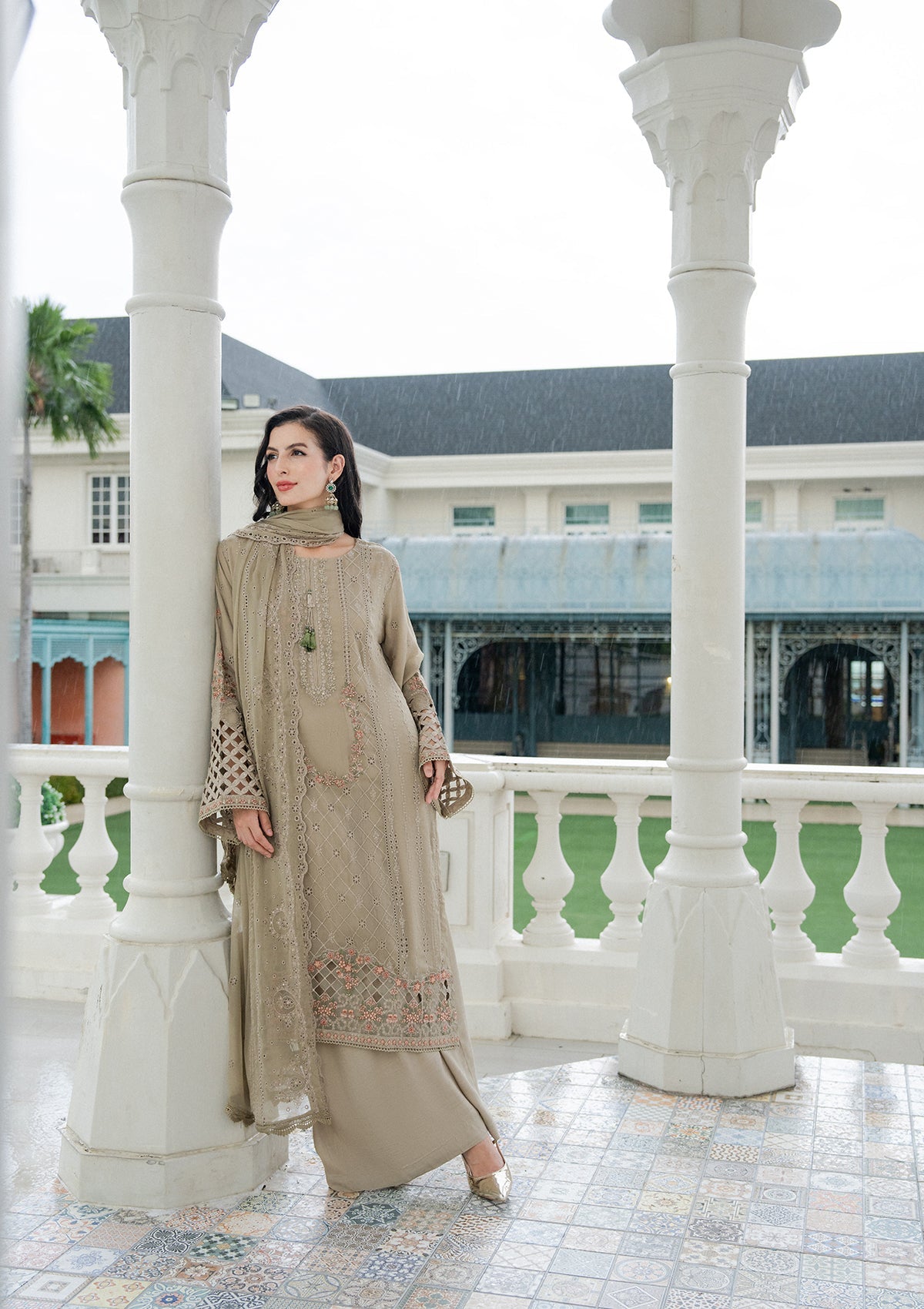 Embroidered Chiffon BT006979-BRW