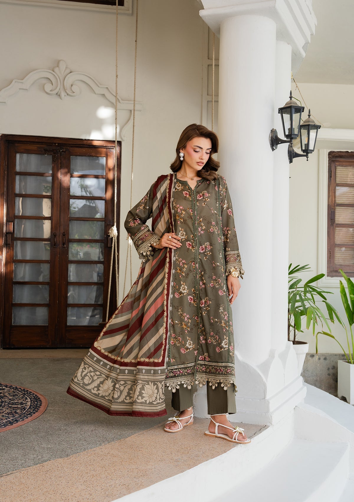 PRINTED EMBROIDERED Lawn BT006887-GRN