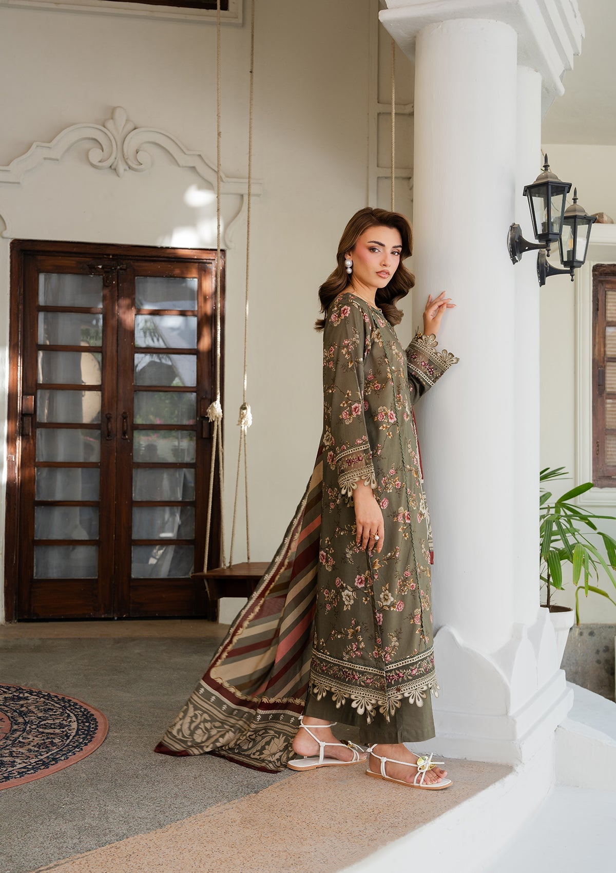 PRINTED EMBROIDERED Lawn BT006887-GRN