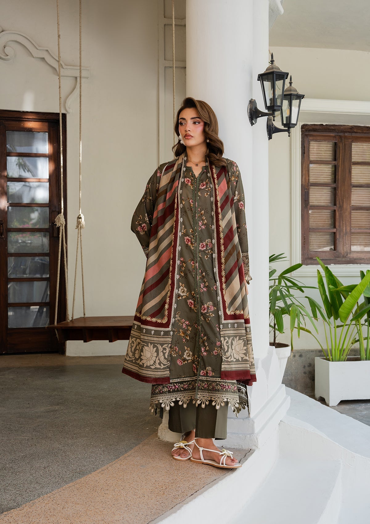 PRINTED EMBROIDERED Lawn BT006887-GRN