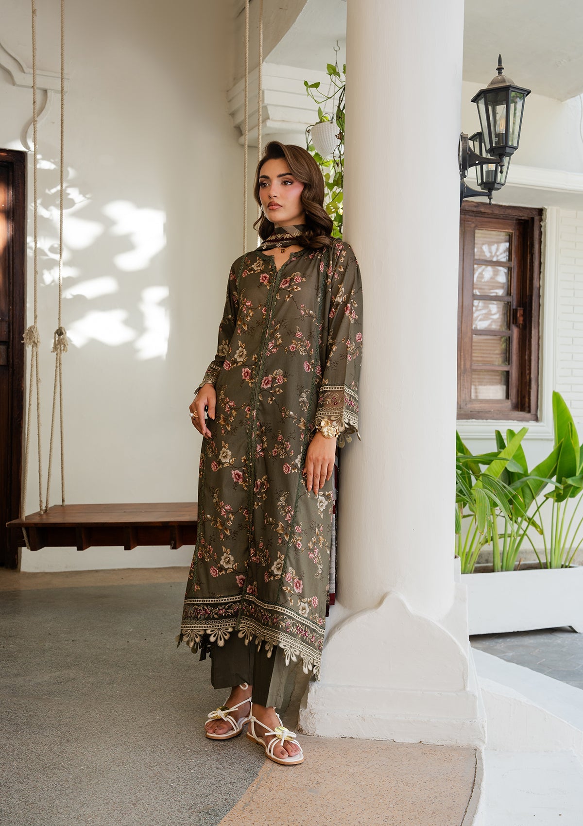 PRINTED EMBROIDERED Lawn BT006887-GRN