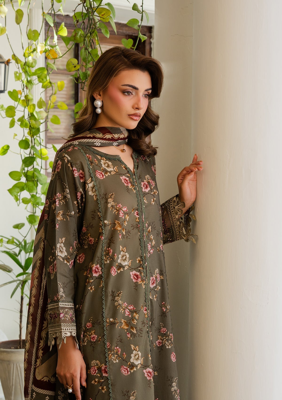 PRINTED EMBROIDERED Lawn BT006887-GRN
