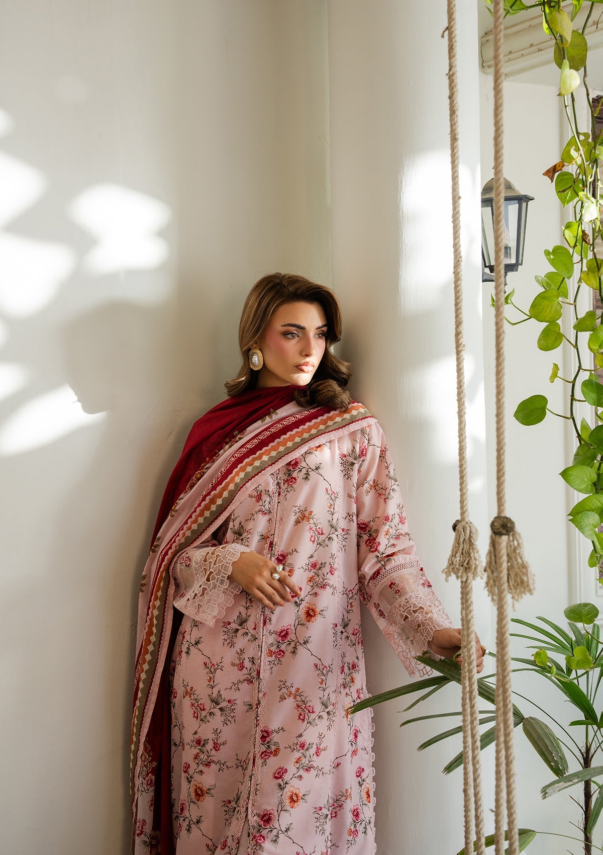 PRINTED EMBROIDERED Lawn BT006887-PNK