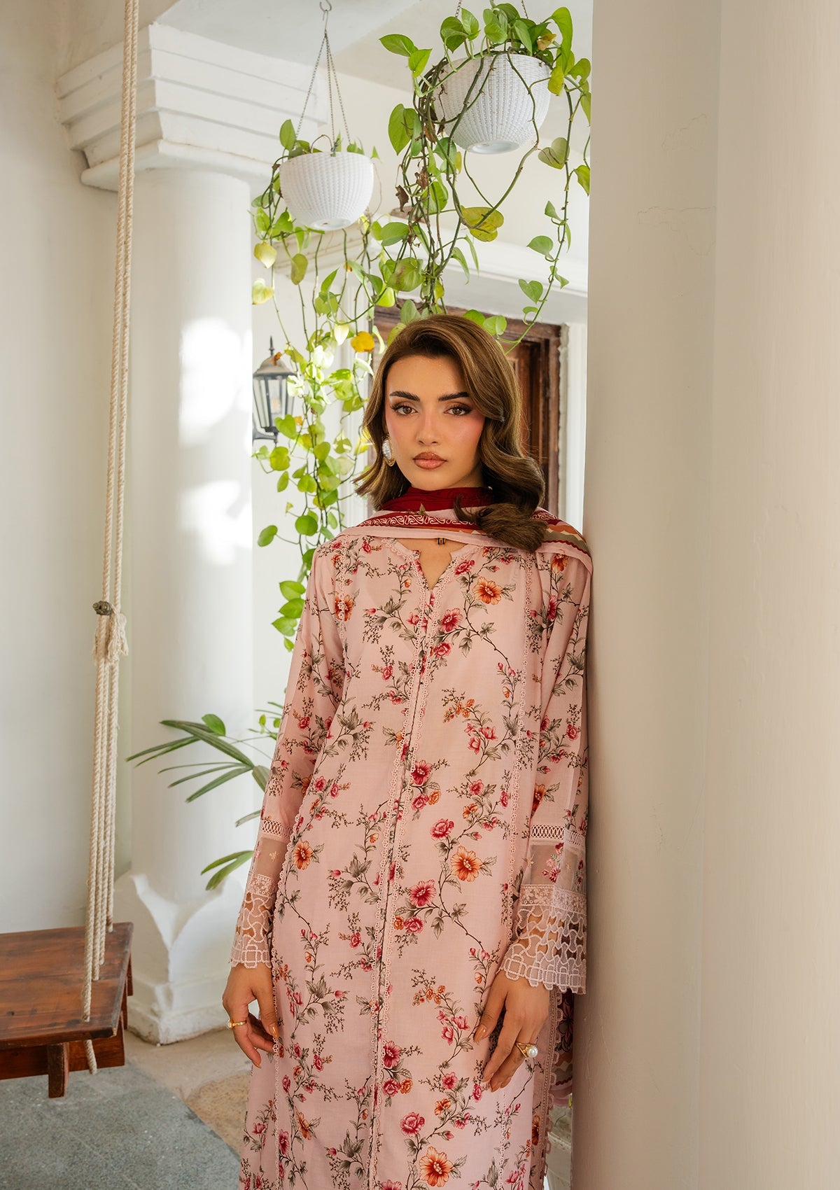 PRINTED EMBROIDERED Lawn BT006887-PNK