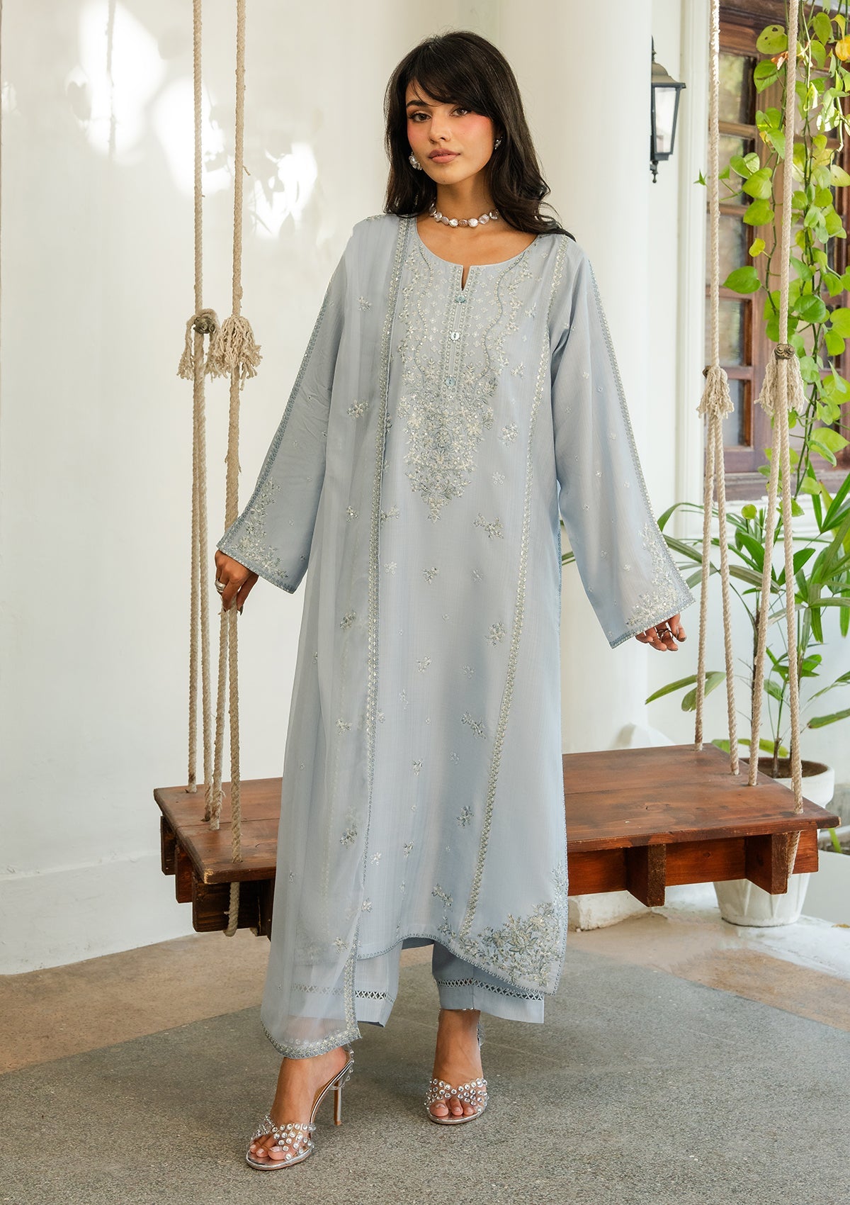 LUXURY Embroidered LAWN BT006604-SBL