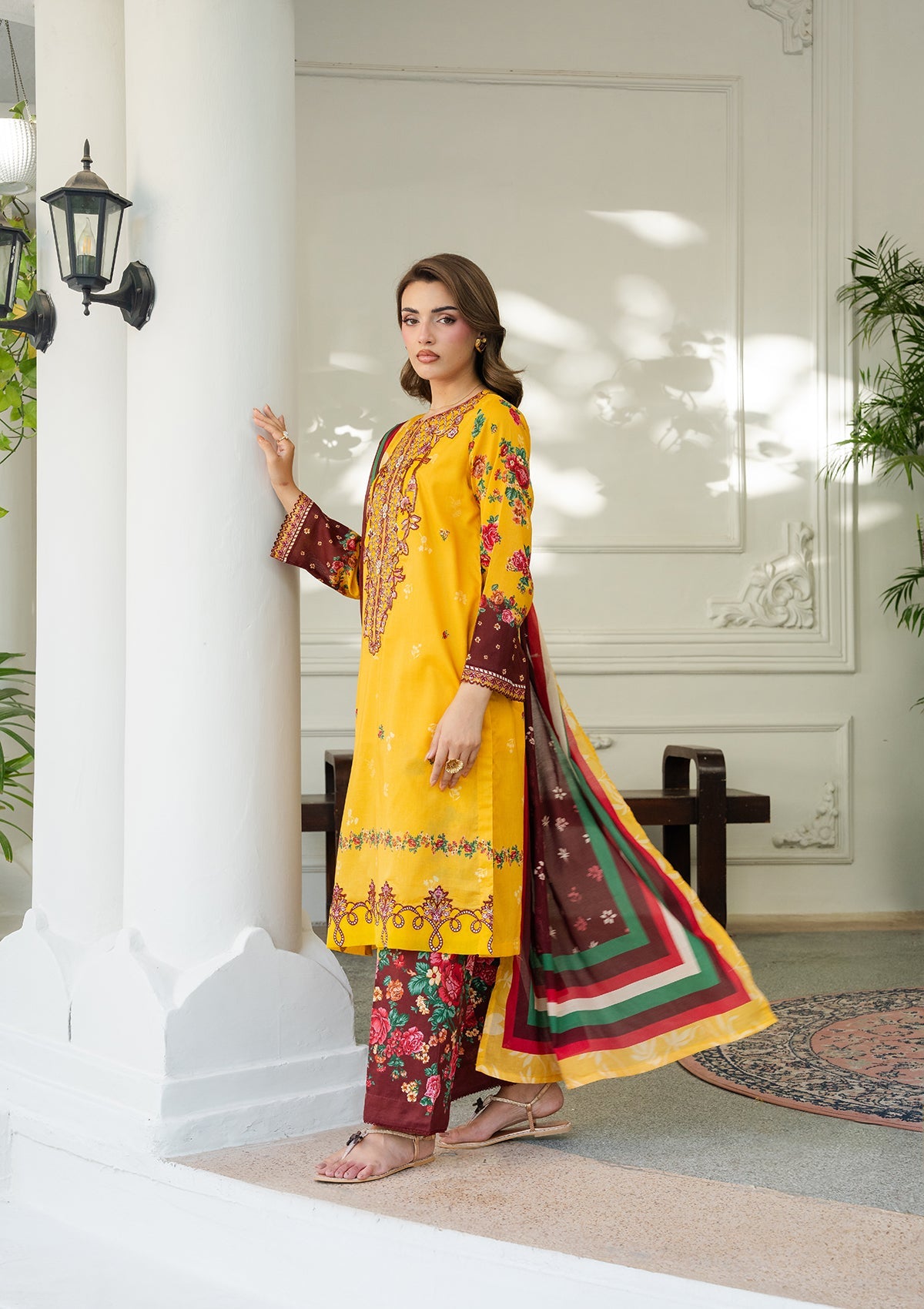 EMBROIDERED Lawn BT006892-YLW