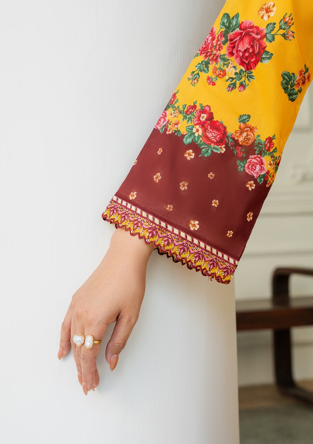 EMBROIDERED Lawn BT006892-YLW