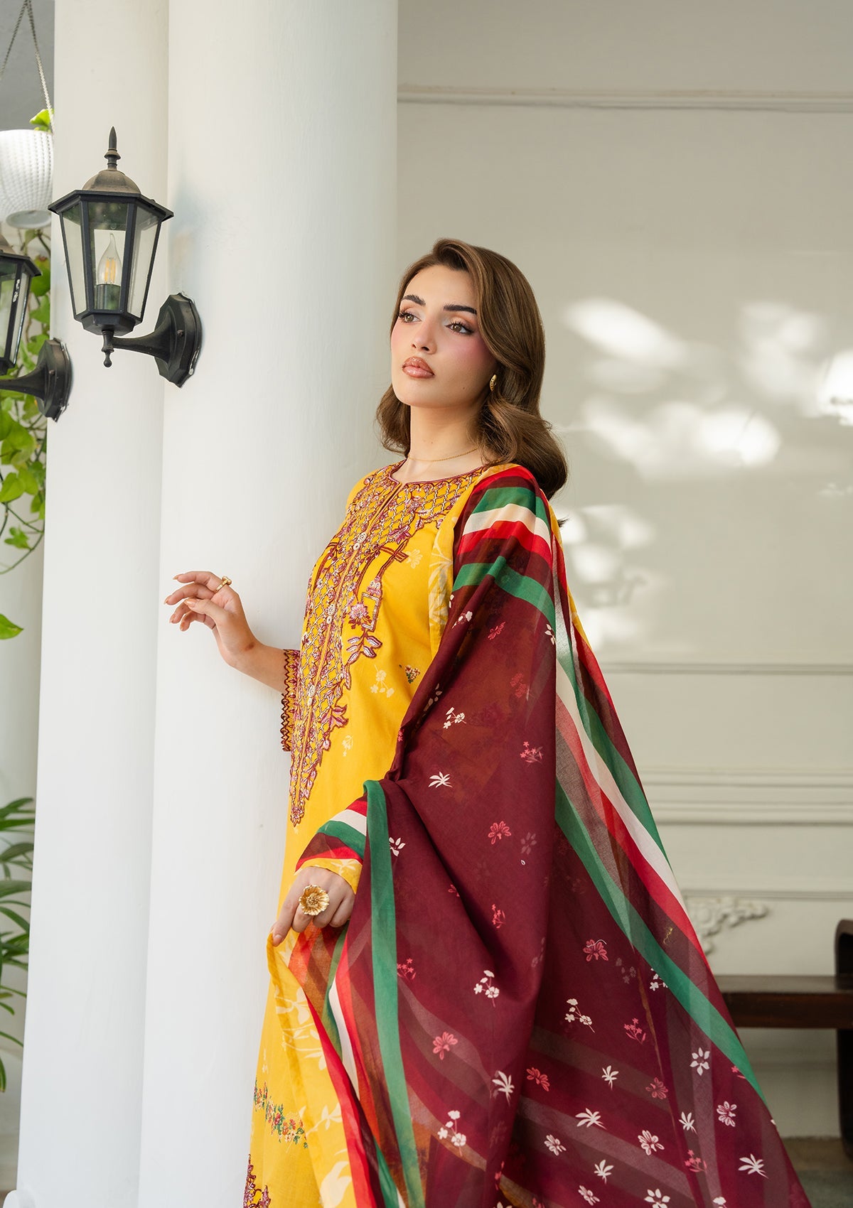 EMBROIDERED Lawn BT006892-YLW