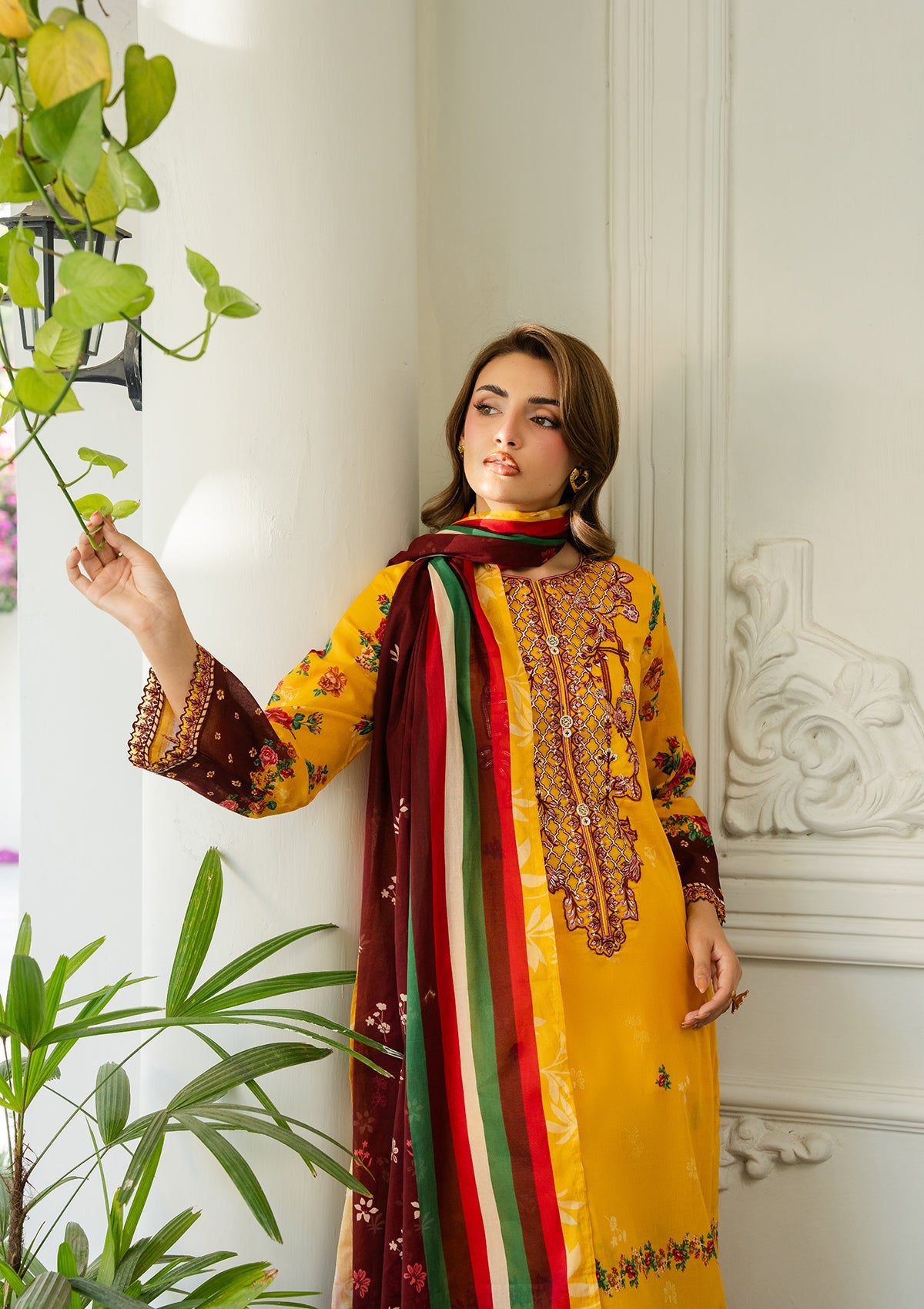 EMBROIDERED Lawn BT006892-YLW