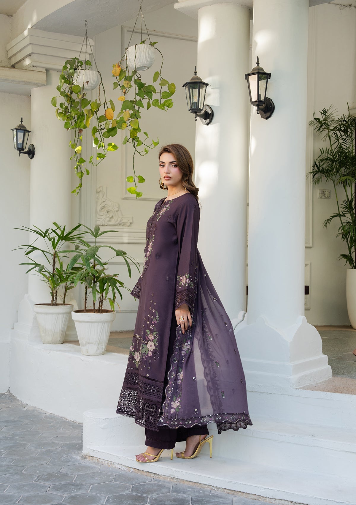 Luxury Embroidered Cotton BT006889-PRP