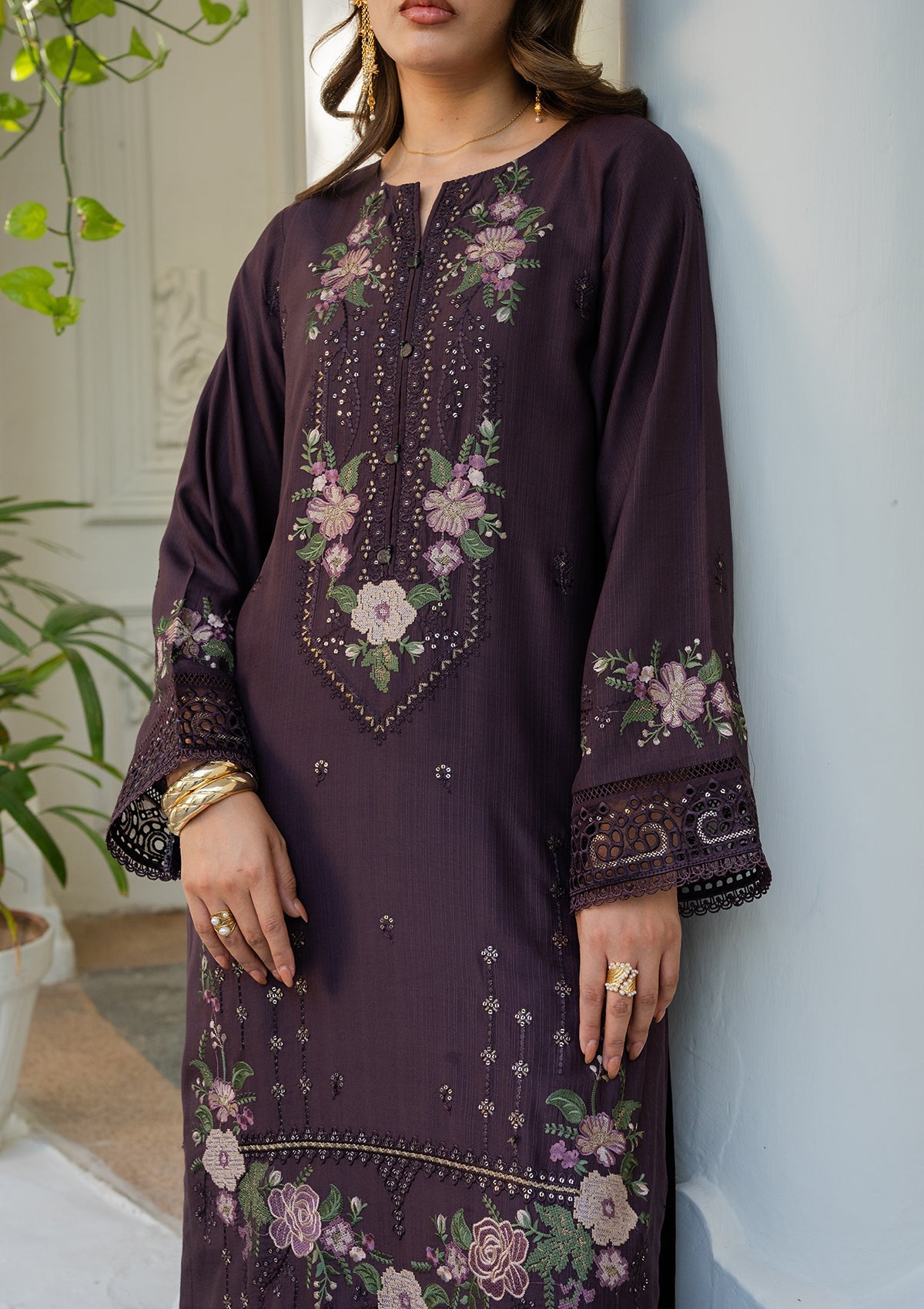 Luxury Embroidered Cotton BT006889-PRP