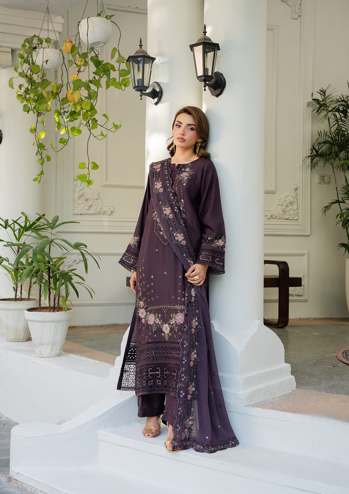Luxury Embroidered Cotton Viscose BT006889-PRP