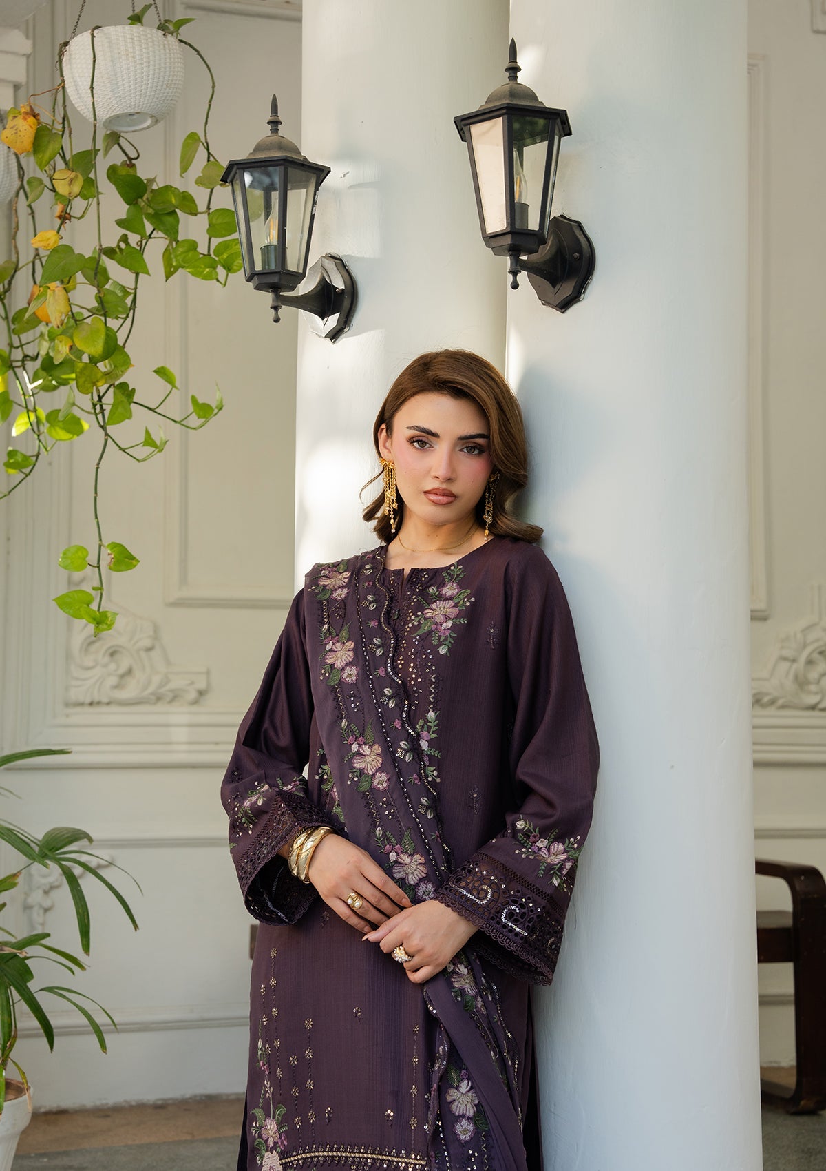 Luxury Embroidered Cotton BT006889-PRP