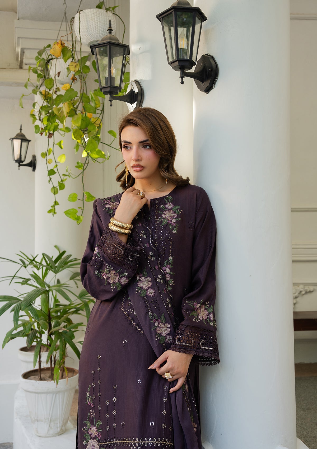 Luxury Embroidered Cotton BT006889-PRP