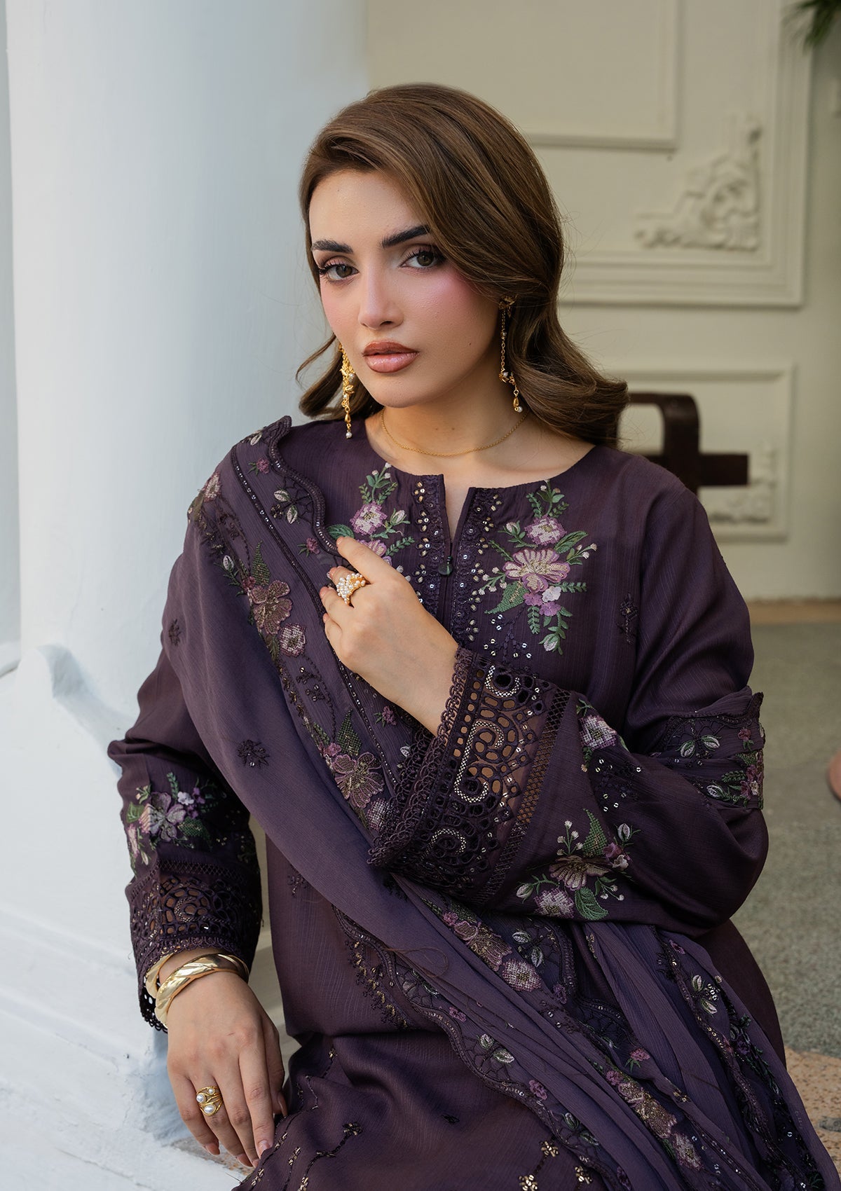 Luxury Embroidered Cotton BT006889-PRP