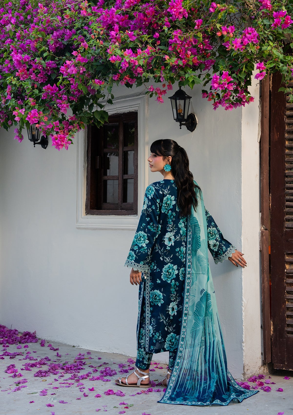PRINTED EMBROIDERED Lawn BT006892-BLU