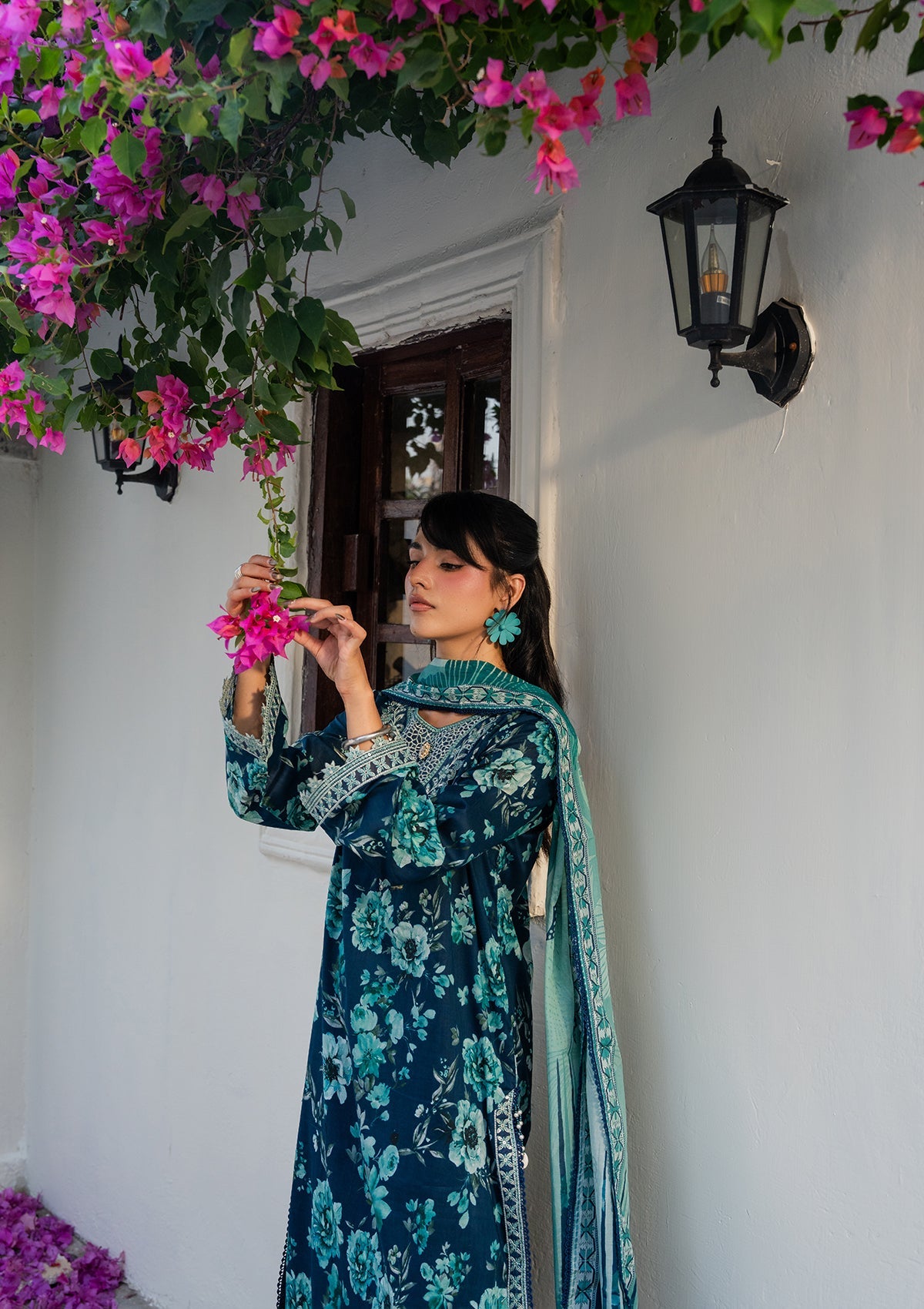 PRINTED EMBROIDERED Lawn BT006892-BLU