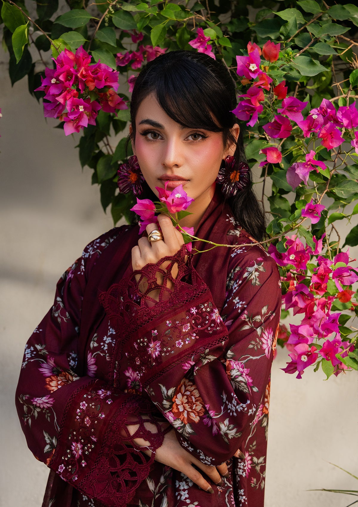 PRINTED EMBROIDERED Lawn BT006887-MRN