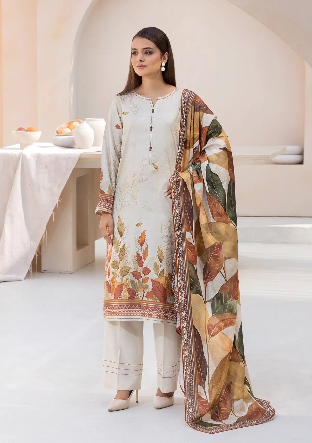 Printed Linen BT6545-SKN Bin Tayyab