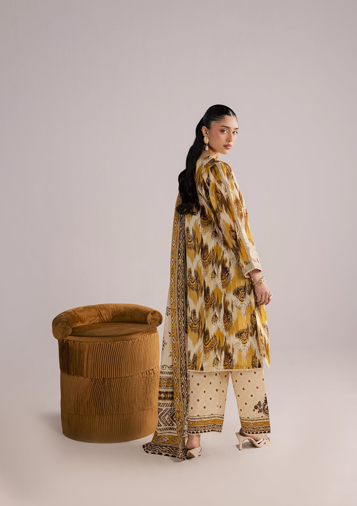 PRINTED EMBROIDERED LAWN BT006859-MRD