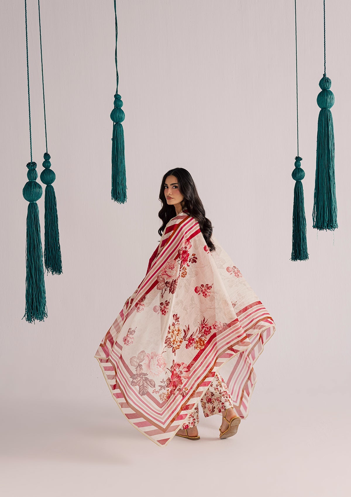 PRINTED EMBROIDERED LAWN BT006860-RED