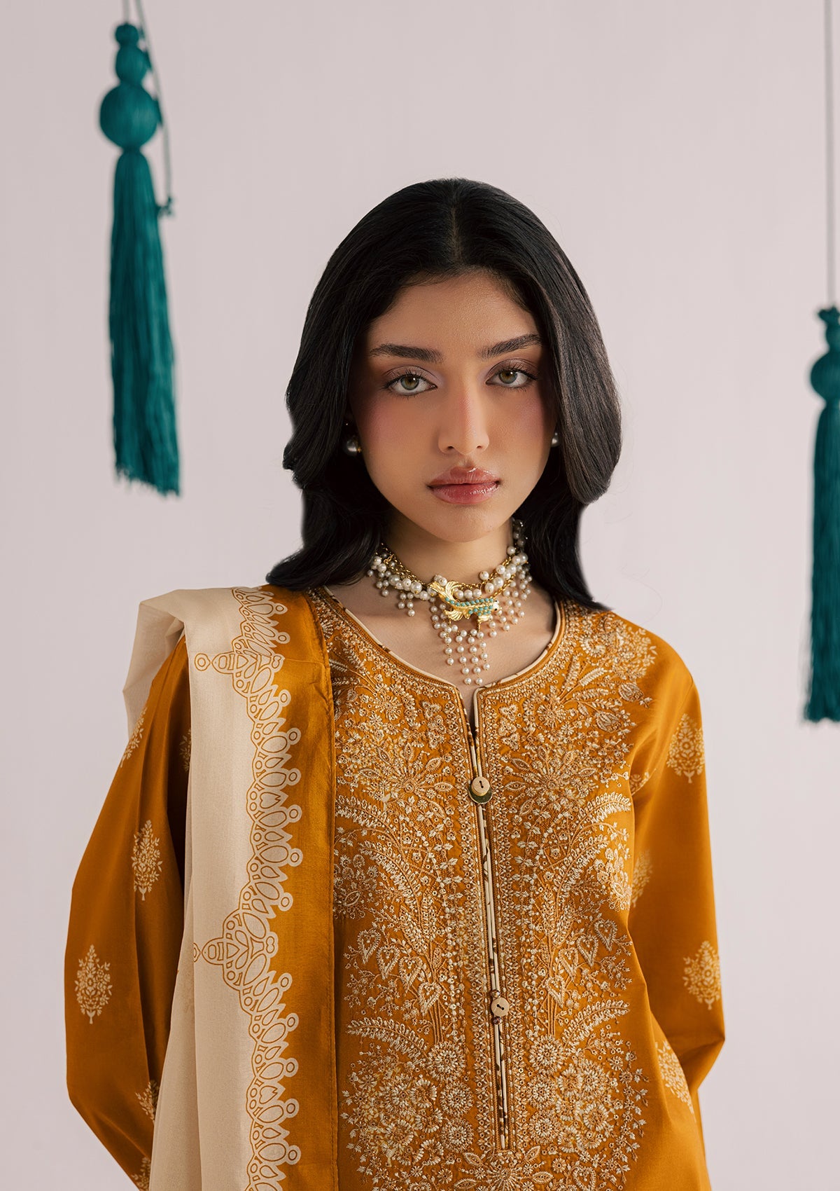 PRINTED EMBROIDERED LAWN BT006860-MRD