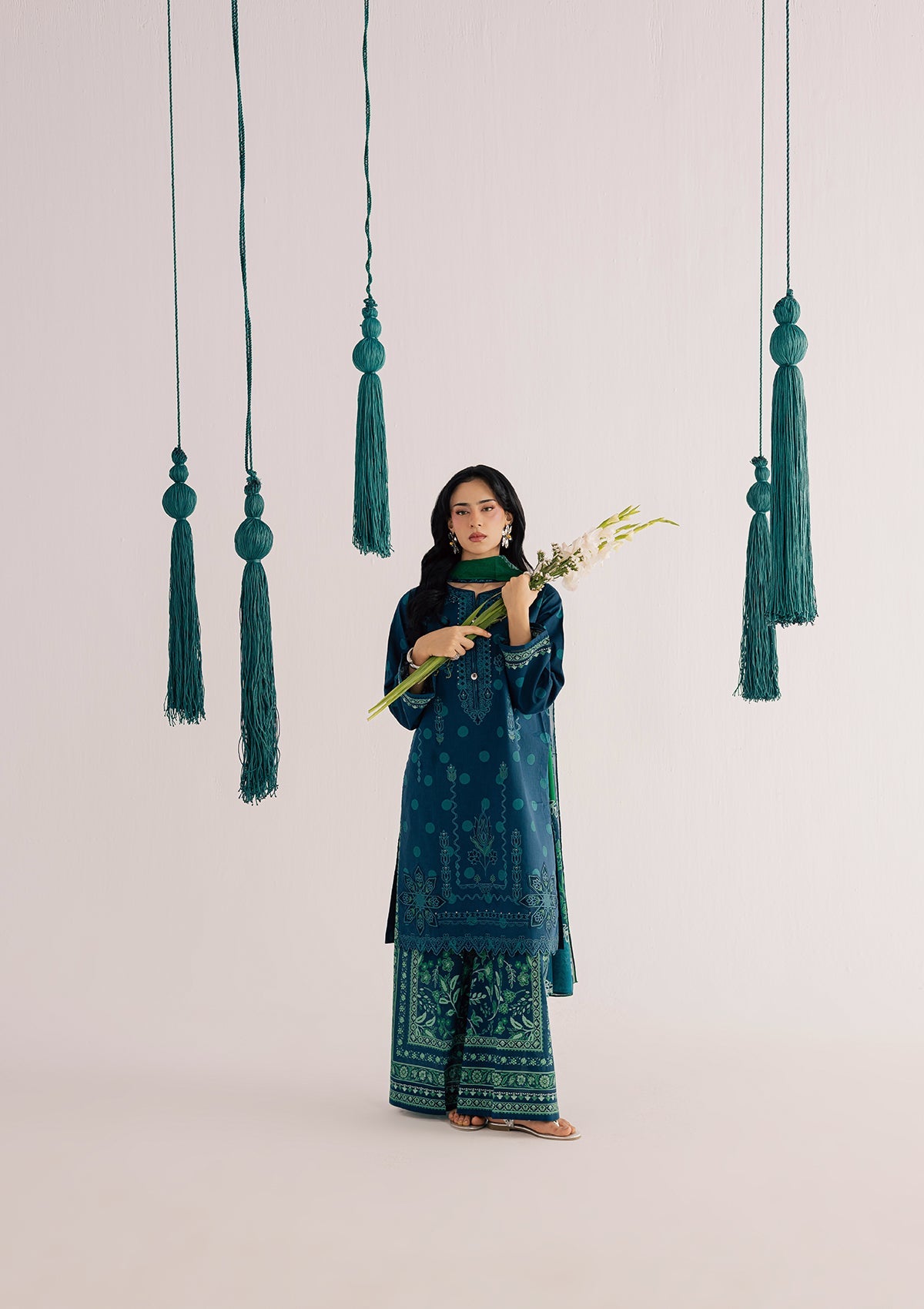 PRINTED EMBROIDERED LAWN BT006860-BGN