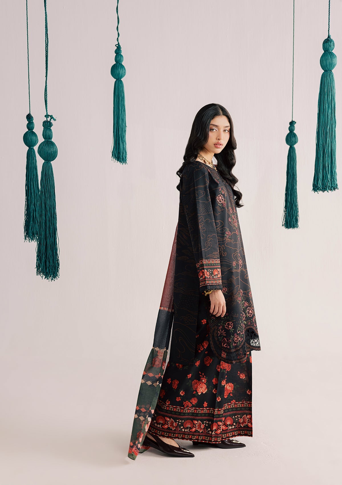 PRINTED EMBROIDERED LAWN BT006860-NBL