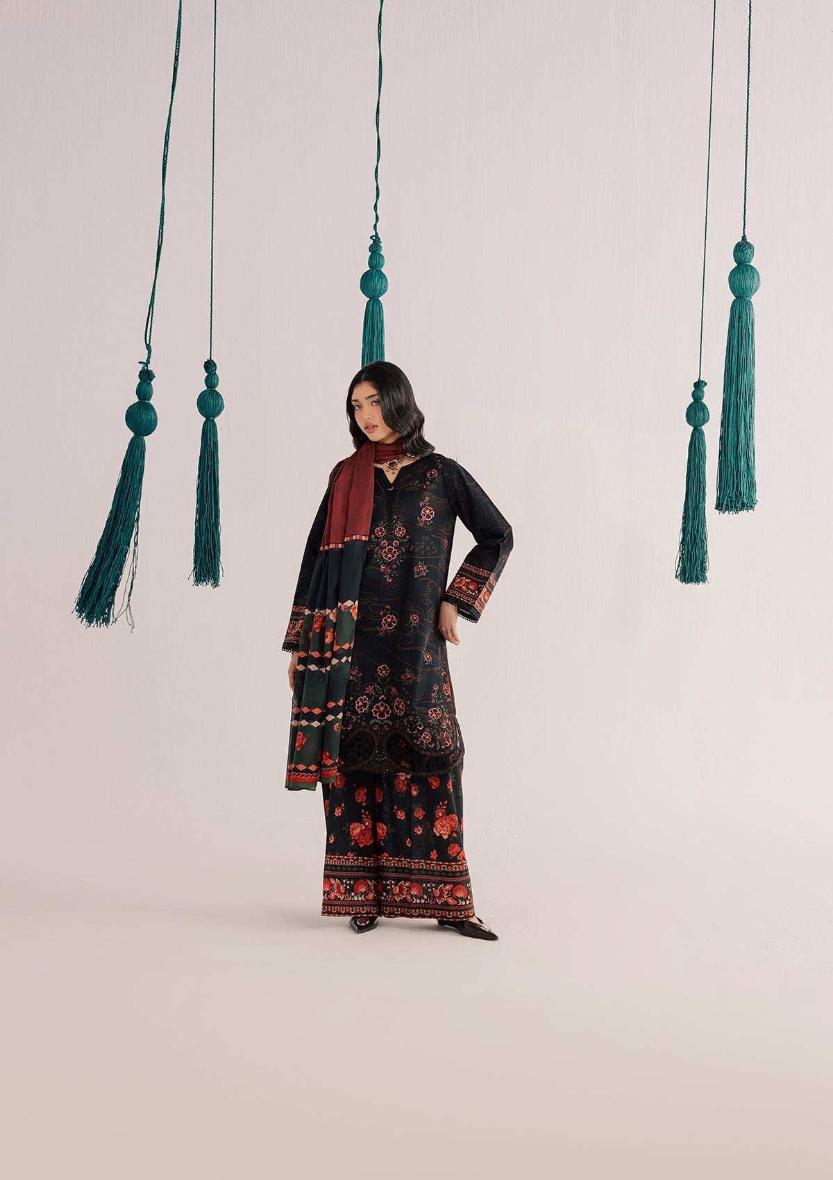 PRINTED EMBROIDERED LAWN BT006860-NBL