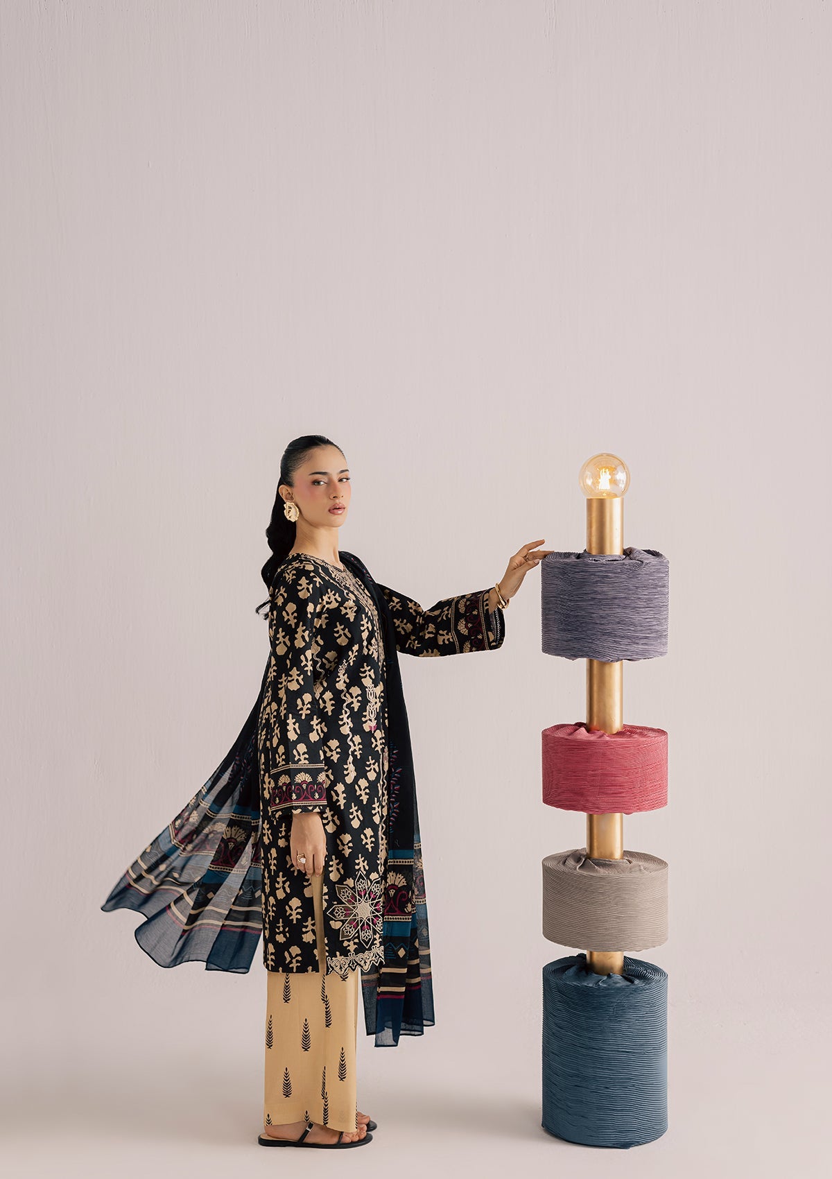 PRINTED EMBROIDERED LAWN BT006860-SNB