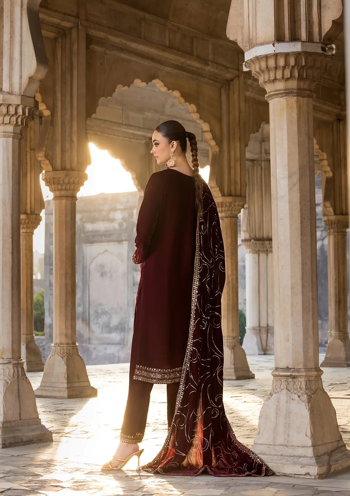 Embroidered Velvet BT6529-RED Bin Tayyab